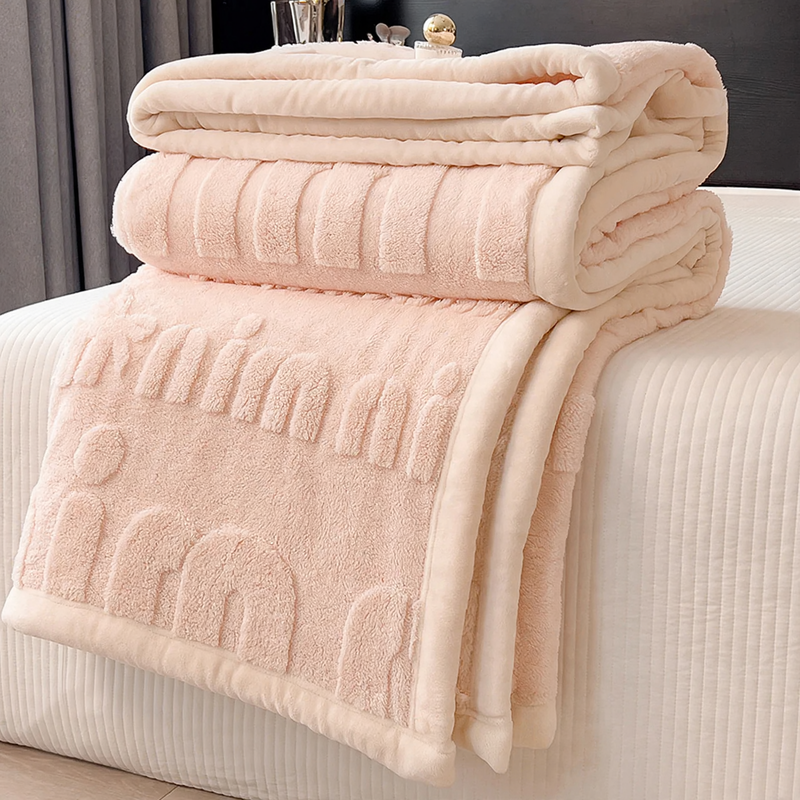 Coral fleece blanket, thickened, for winter
