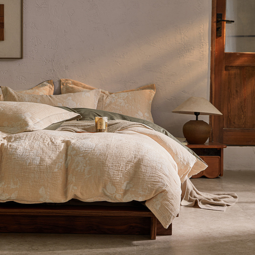 Three-layer cotton bedding, geometric pattern