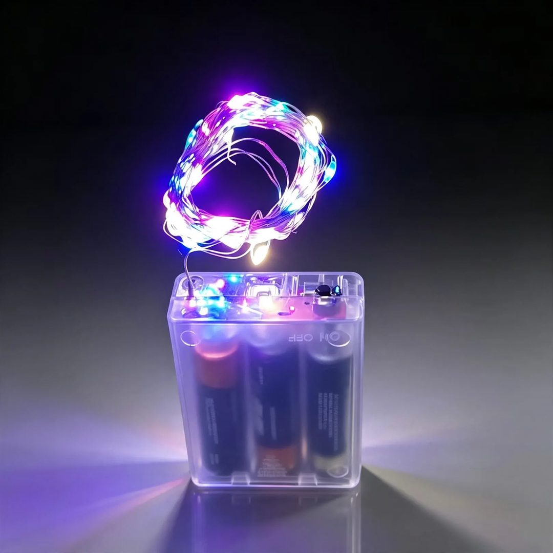 LED Copper Wire String Lights with Battery Box
