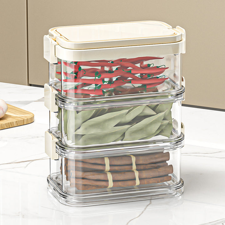 Stackable spice box with handle, 301–500 ml