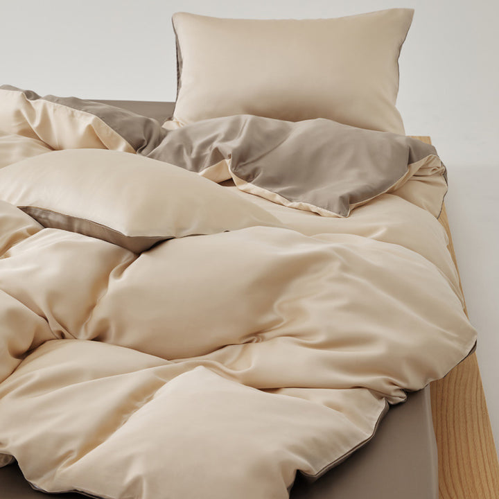 Bedding set, 4-piece, Lyocell, Solid color