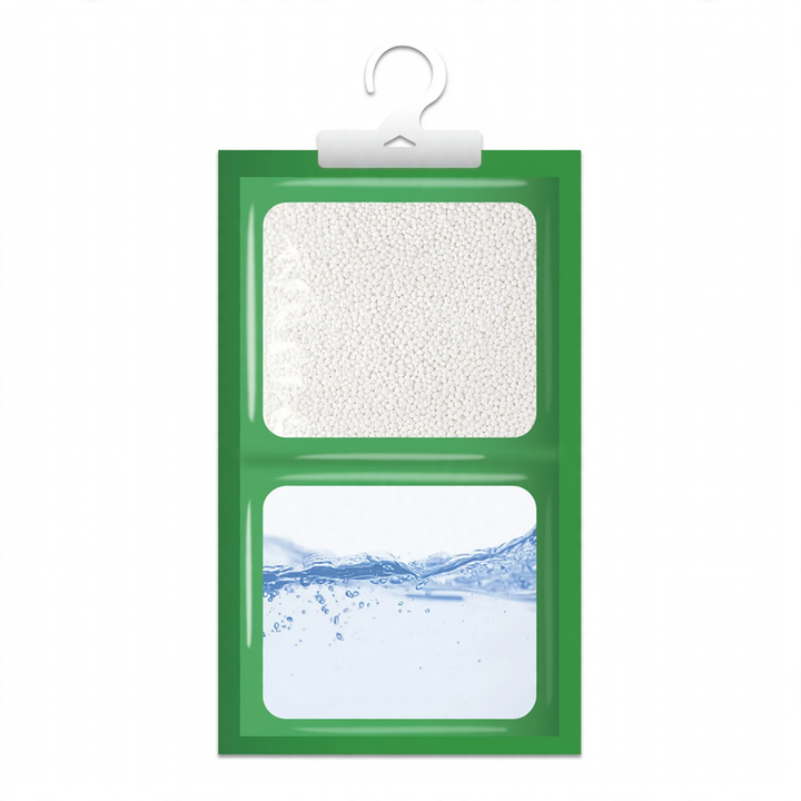 Hanging dehumidifying bag, various sizes