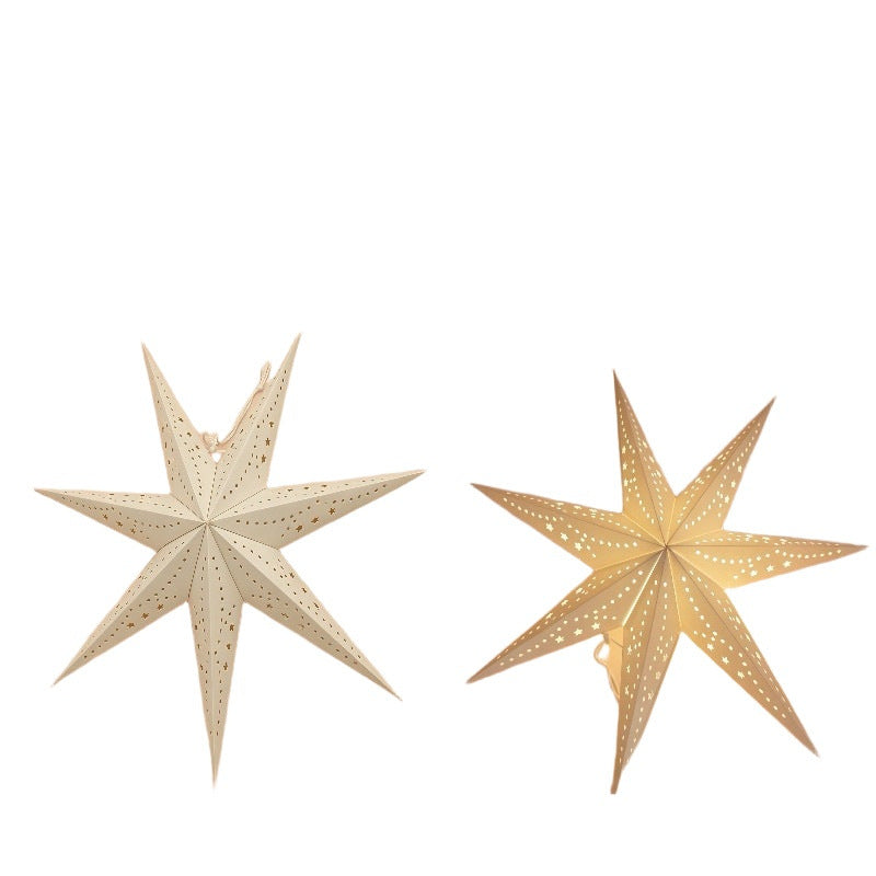 Scandinavian paper star with LED lighting