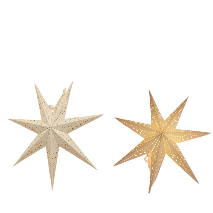 Scandinavian paper star with LED lighting