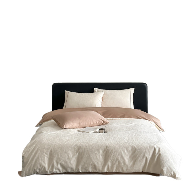 Bedding set made of 100S cotton with relief jacquard