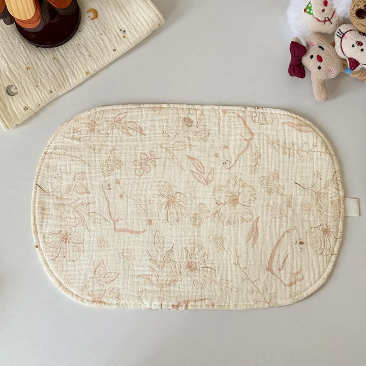 Cotton muslin pillow for babies, 8-layer, rectangular