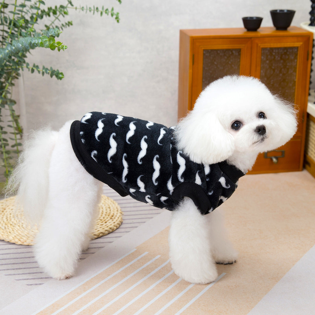 Fleece vest for dogs with Nordic pattern