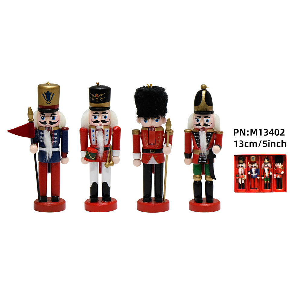 Nutcracker soldier made of hardwood, 13 cm