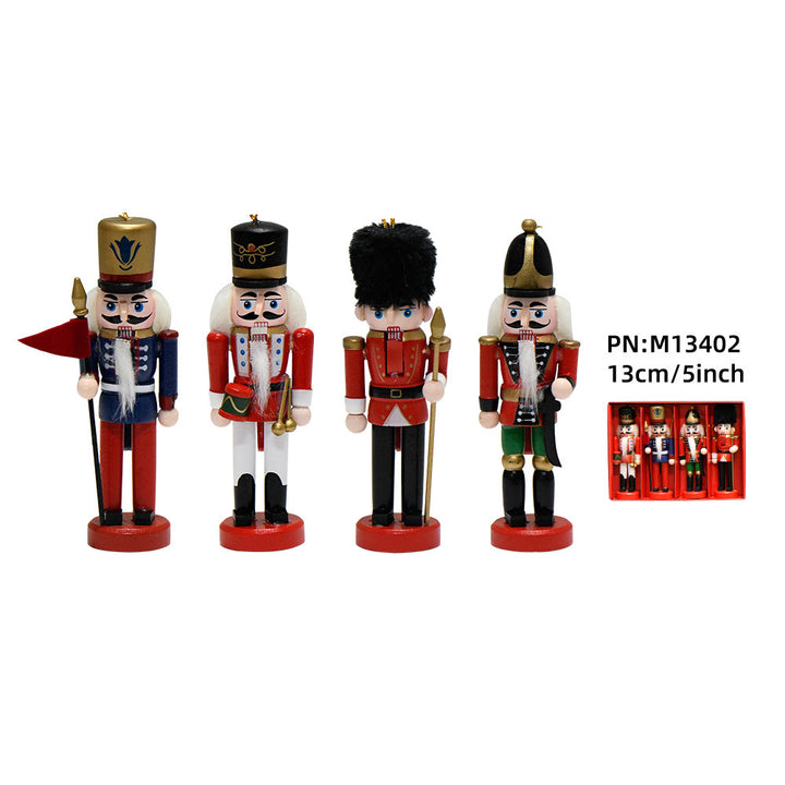Nutcracker soldier made of hardwood, 13 cm