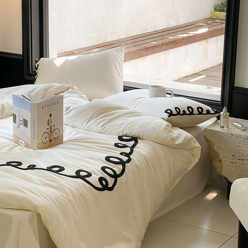 Nordic Bedding Set, Long Staple Cotton, Embroidered