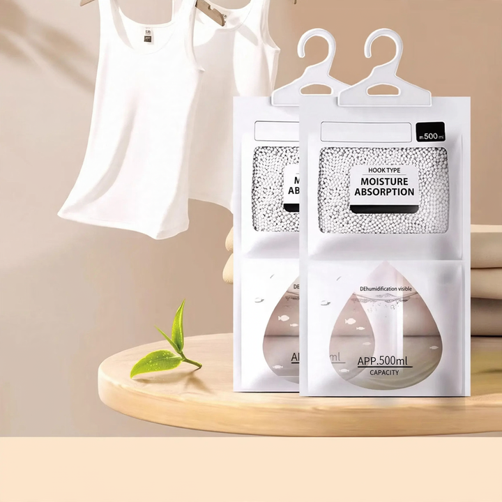 Hanging dehumidifying bag for wardrobes, 80g