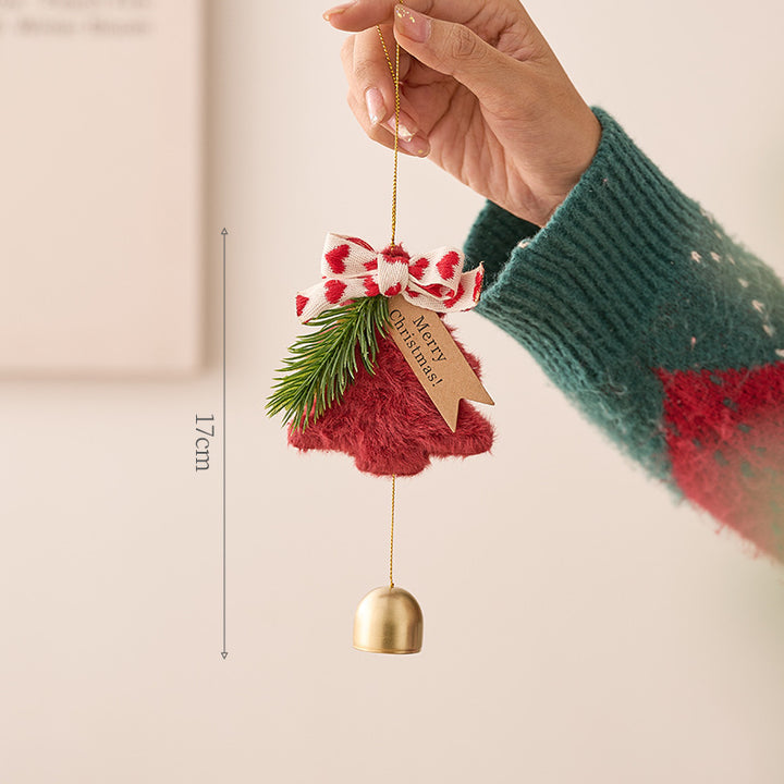 Christmas Bell Pendant with Wreath