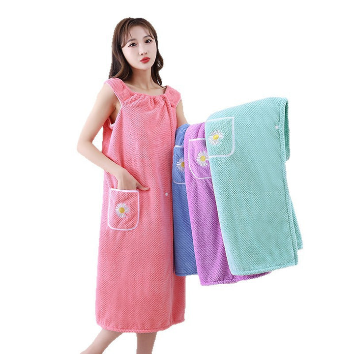 Coral fleece bathrobe for ladies