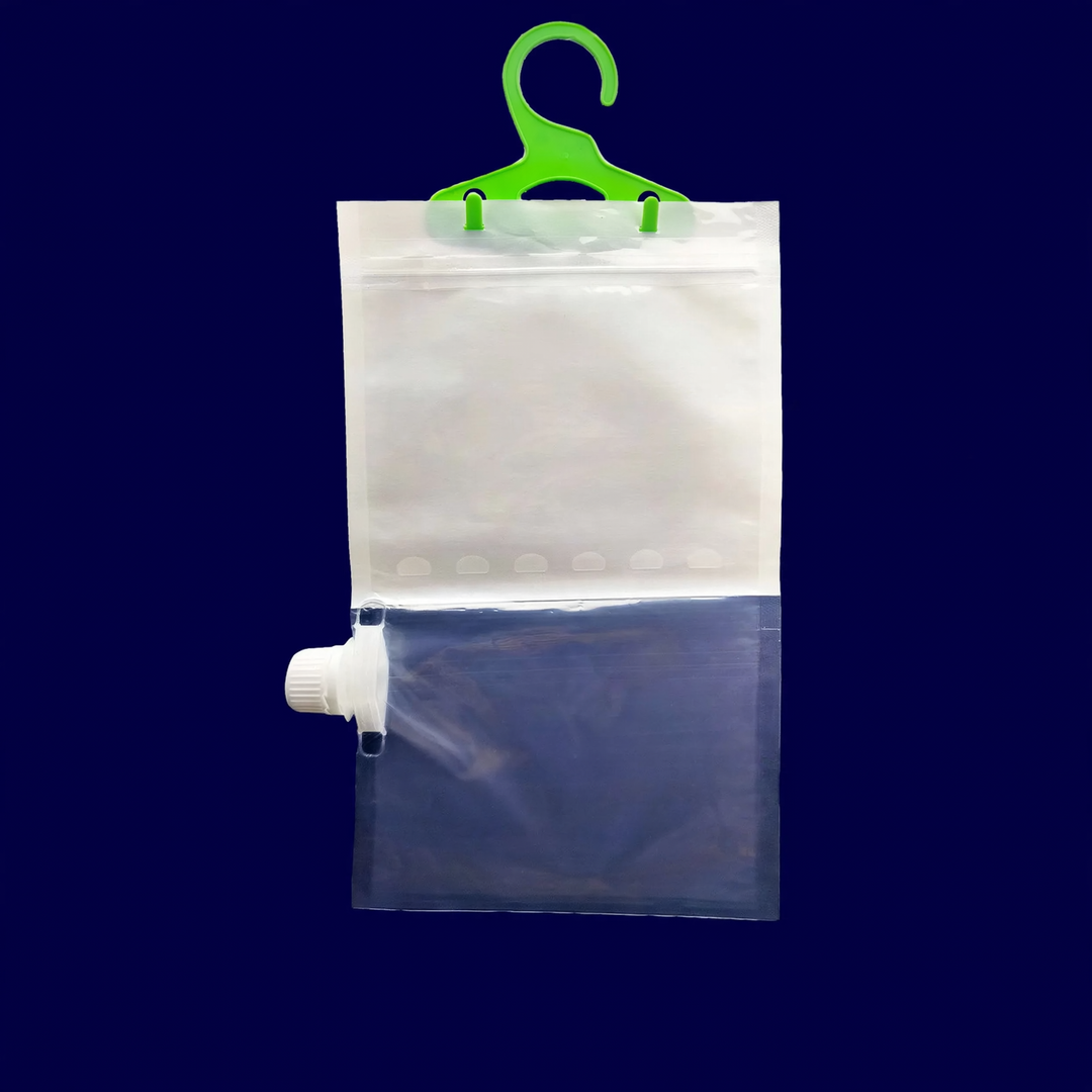 Reusable moisture absorber to hang