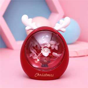 Decorative Christmas snow globe with light