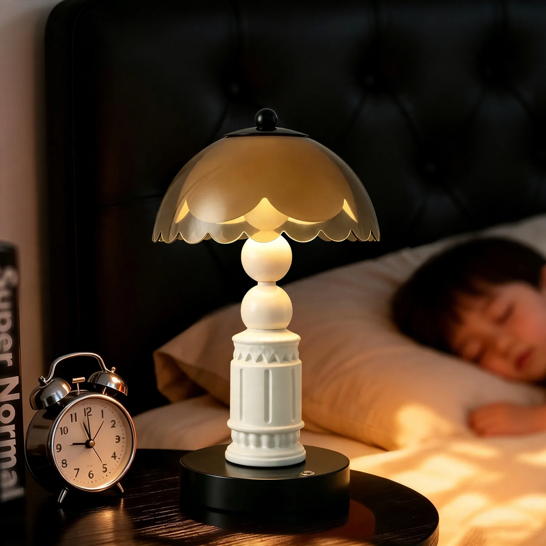 European column table lamp made of ABS