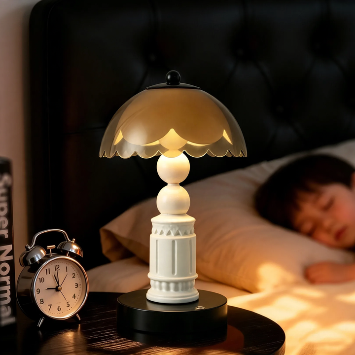European column table lamp made of ABS