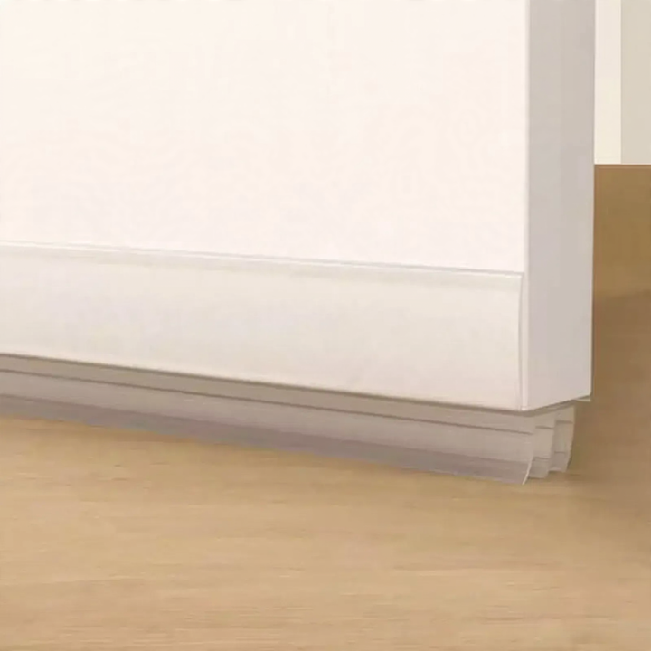 Door underside sealing strips with brush or silicone