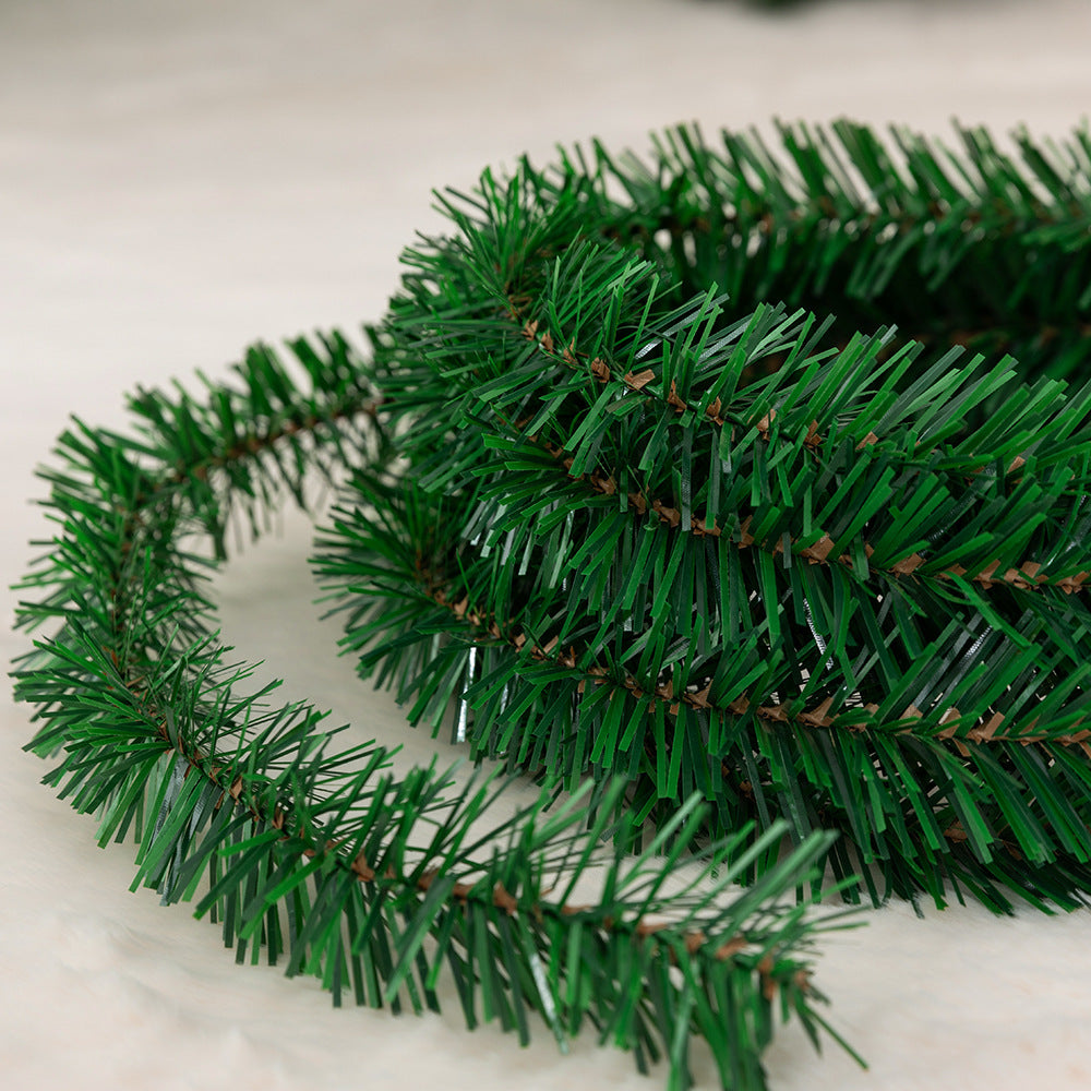 Christmas garlands and wreaths with lighting
