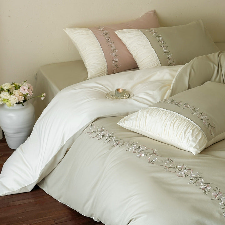 Bedding set, 100 count long staple cotton, brushed
