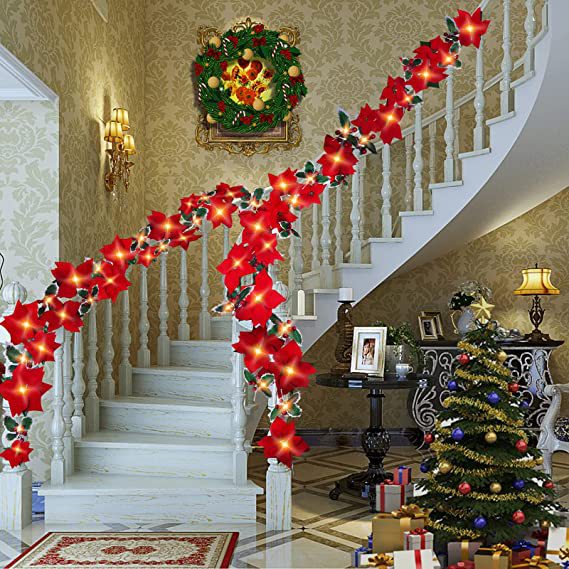 LED string lights with Christmas stars