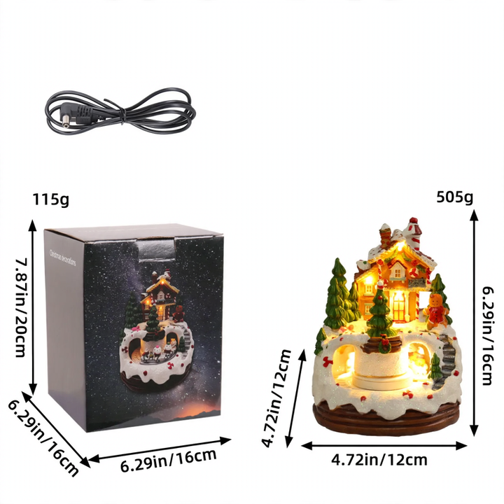 Illuminated music house decor with night light function