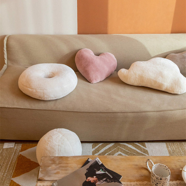 Plush decorative cushion, Nordic style, various shapes
