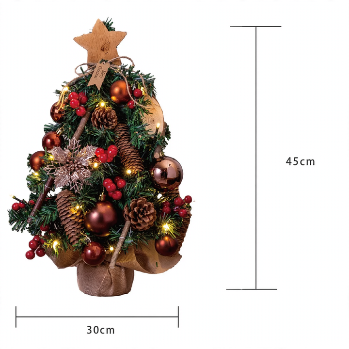 Mini Christmas tree for the table, 45 cm, with lighting