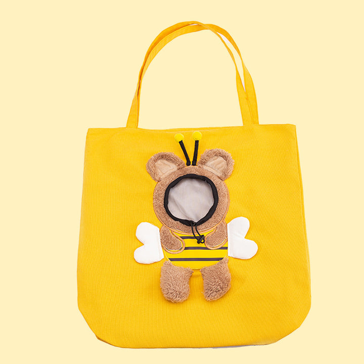 Tote bag made of canvas for cats and small dogs
