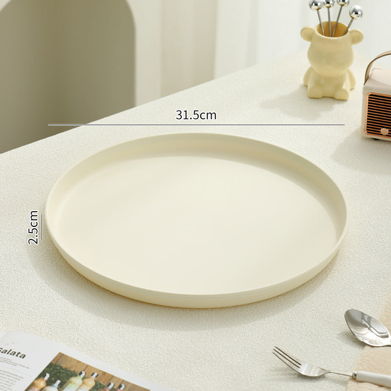 Beef Plastic Tray, Cream and Black