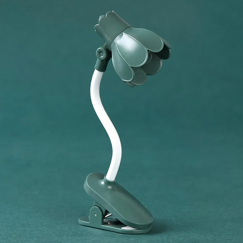 Mini clamp lamp for bedside table and student dormitory