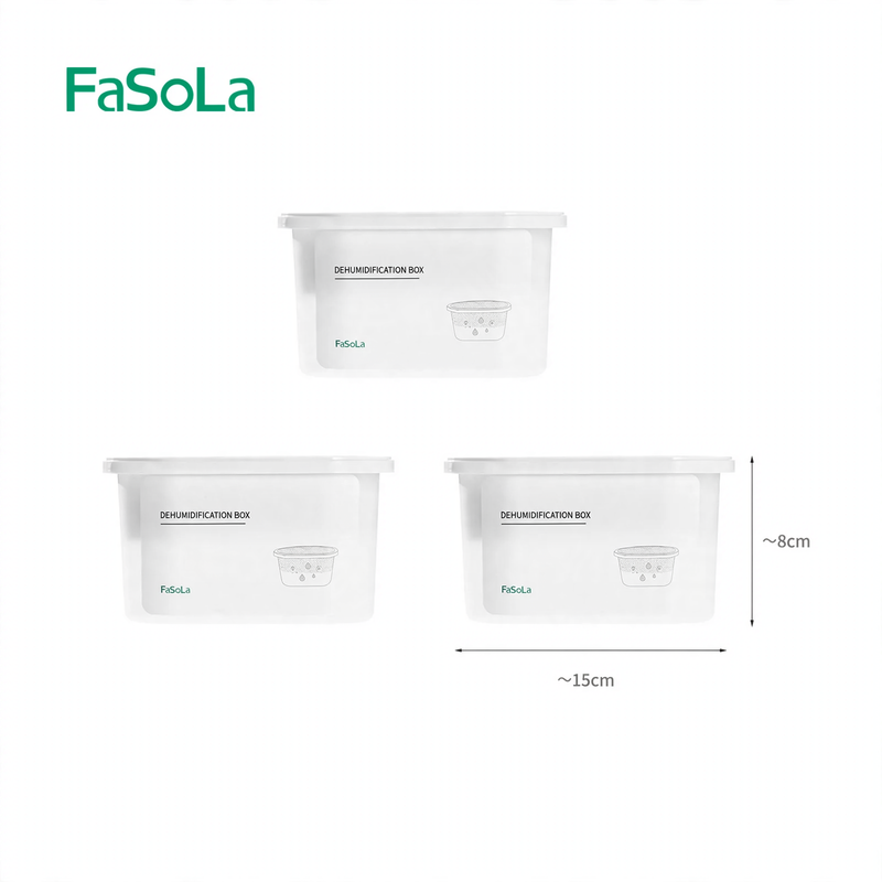 Dehumidifier box for wardrobes and living spaces