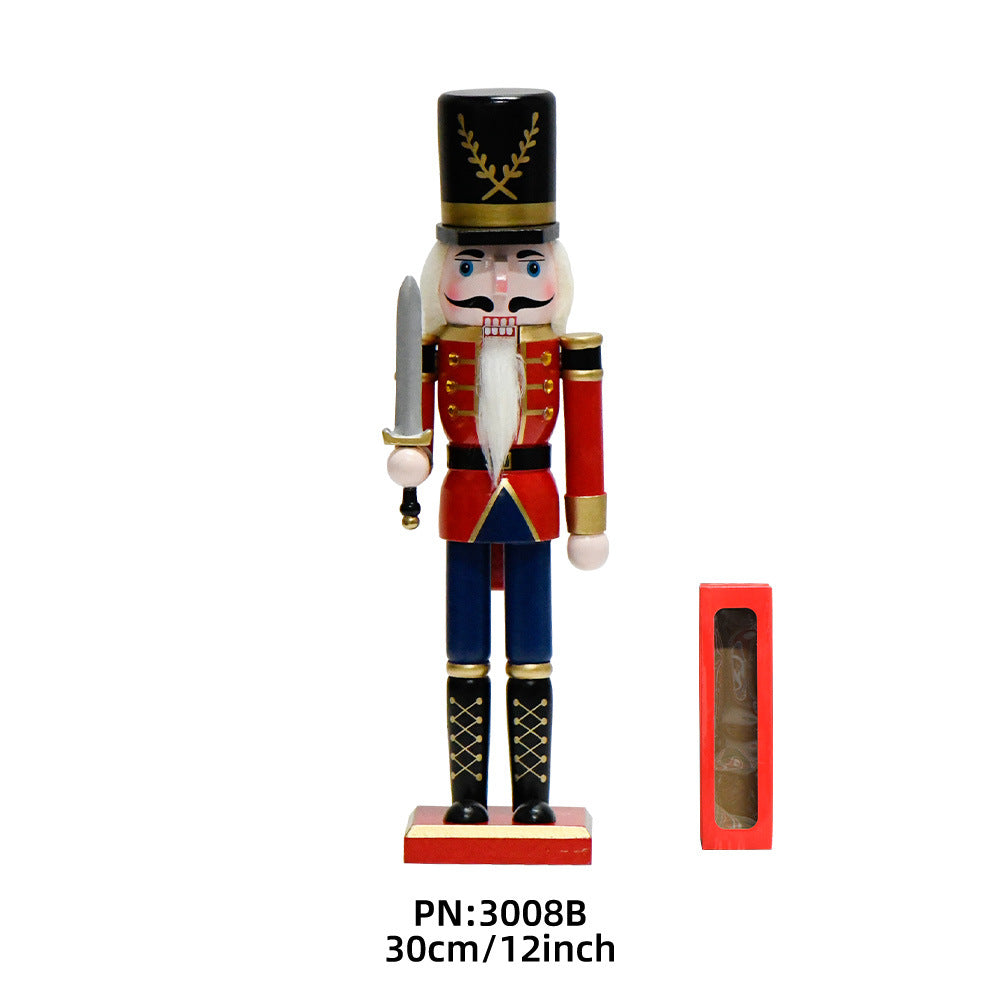 Nutcracker soldier made of wood, 30 cm