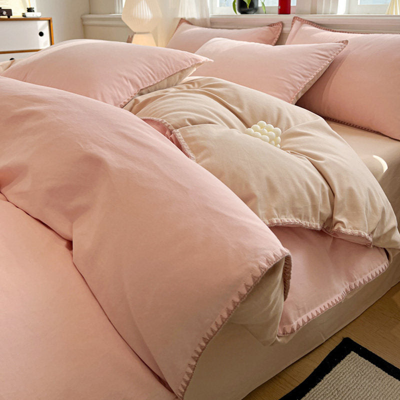 Cotton bedding set, brushed, for all seasons