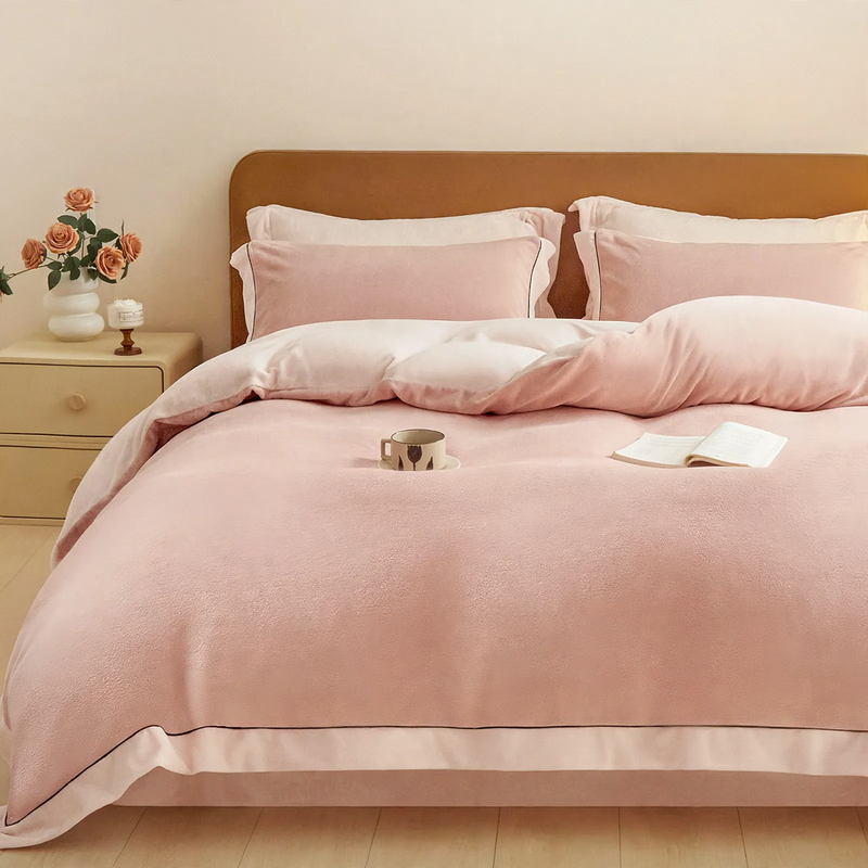 Winter bedding made of milk fiber fleece, extra soft and thick
