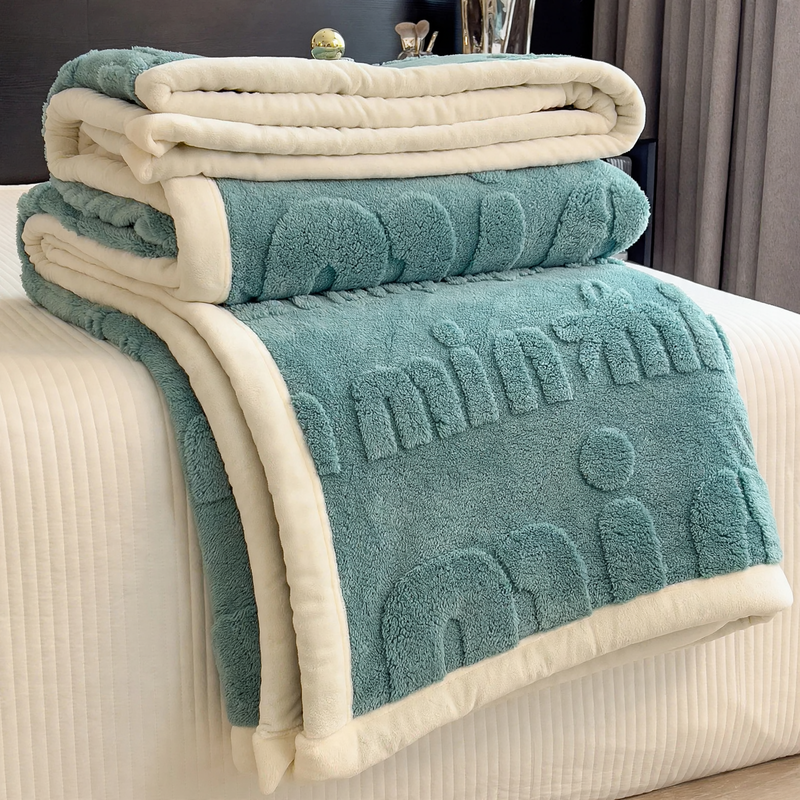 Coral fleece blanket, thickened, for winter