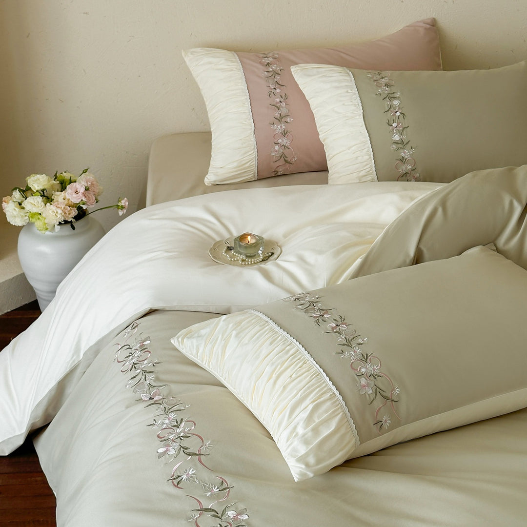 Bedding set, 100 count long staple cotton, brushed