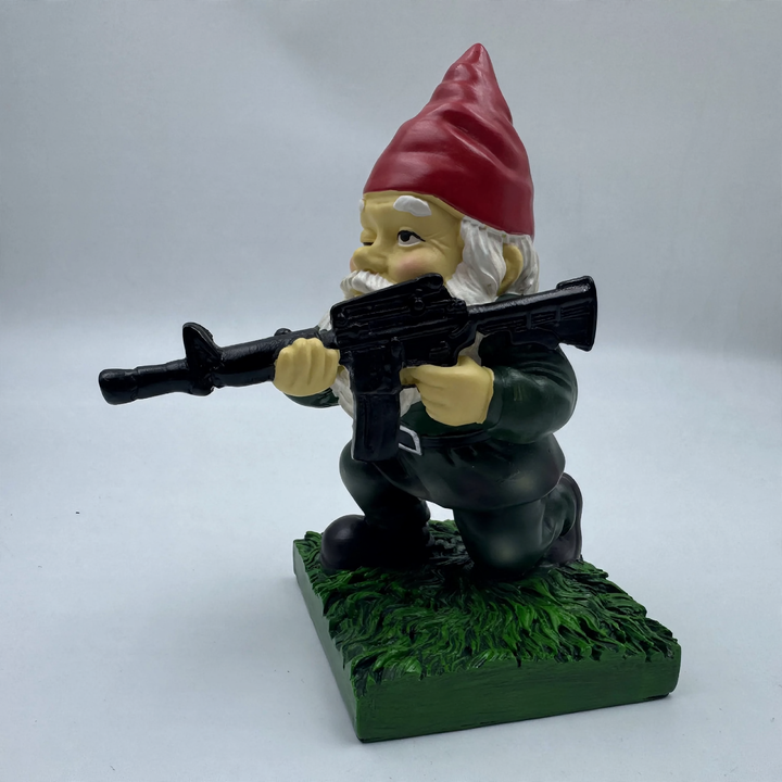 Decorative gnome figure with equipment, various designs