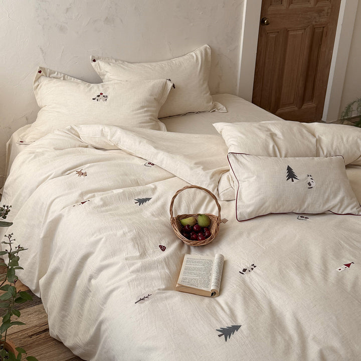Cotton bedding set, country house style, floral pattern
