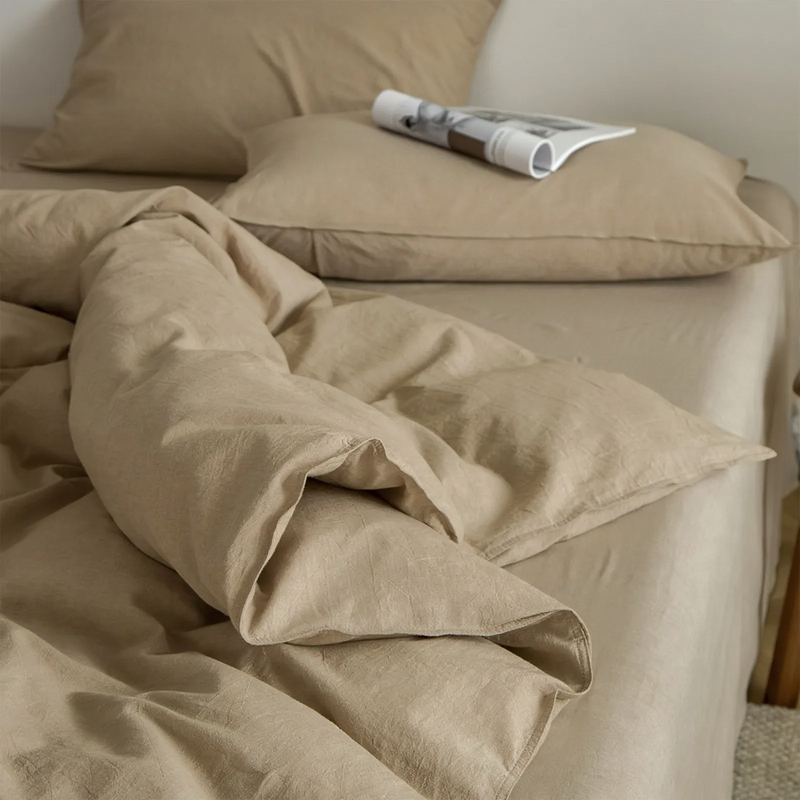 Cotton duvet cover, 100% cotton, water wash finish