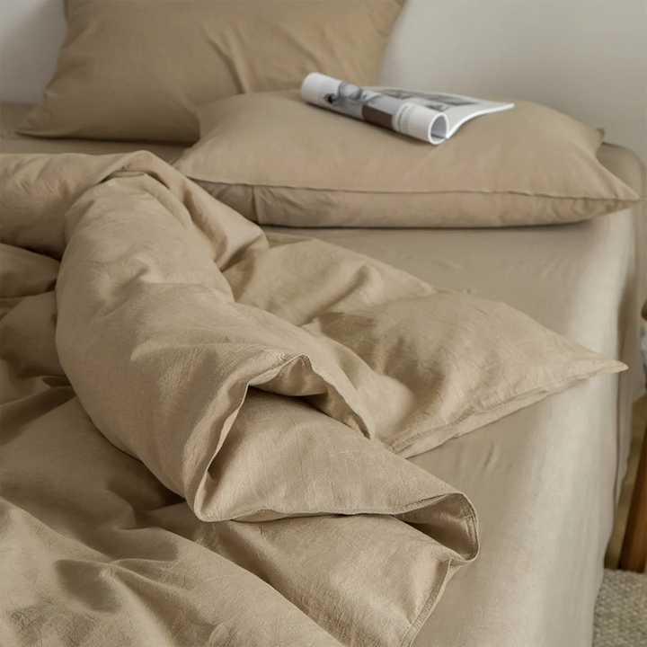 Cotton duvet cover, 100% cotton, water wash finish