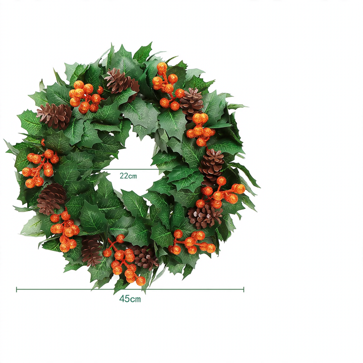 Artificial Christmas wreath in country house style