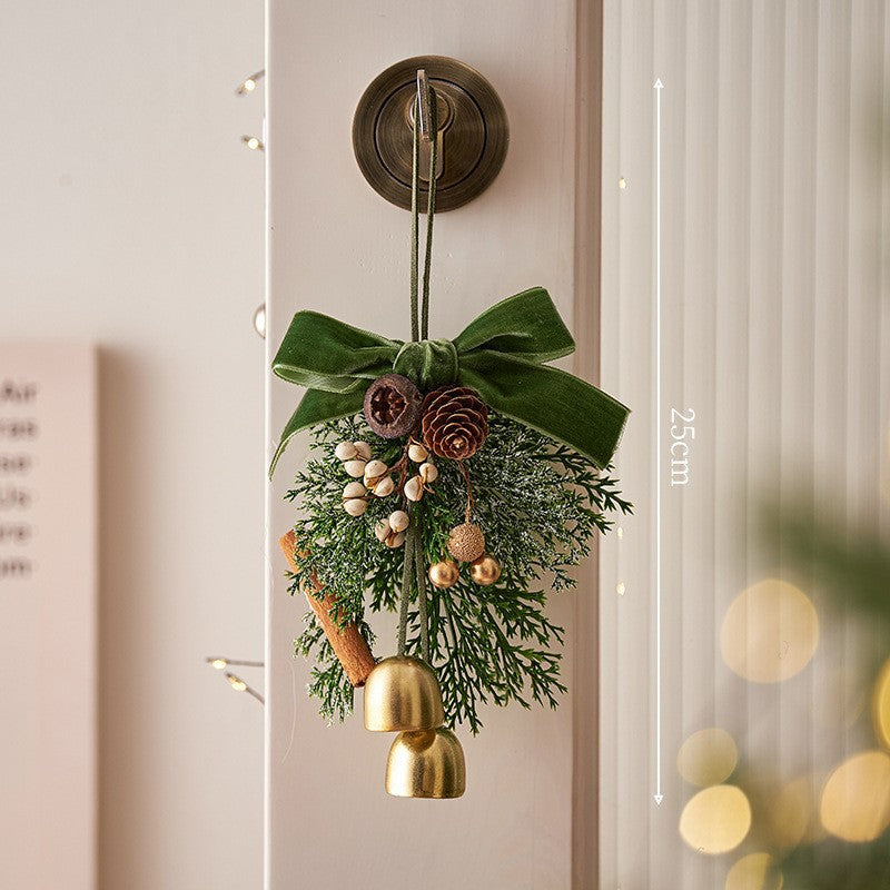 Christmas Bell Pendant with Wreath