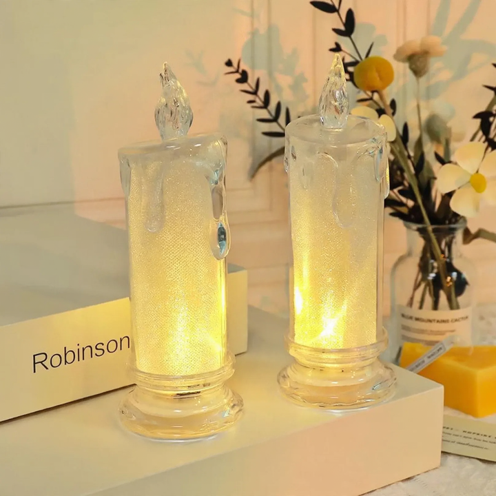 LED acrylic candle light for atmospheric decoration