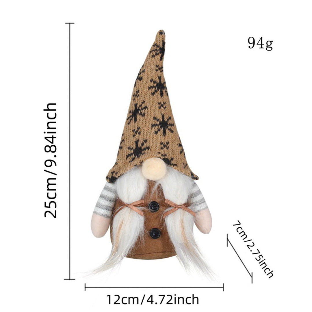 Christmas elf with knitted cap, brown