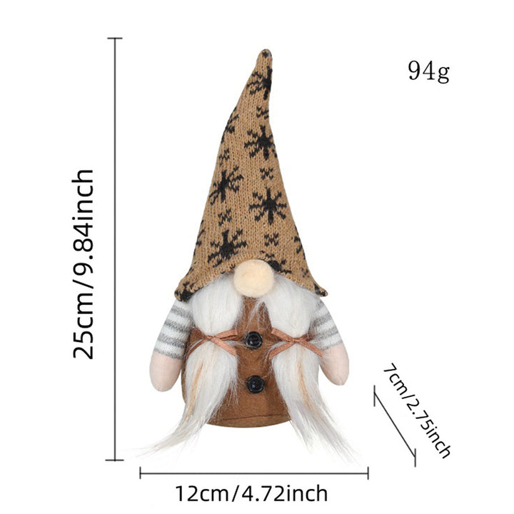 Christmas elf with knitted cap, brown