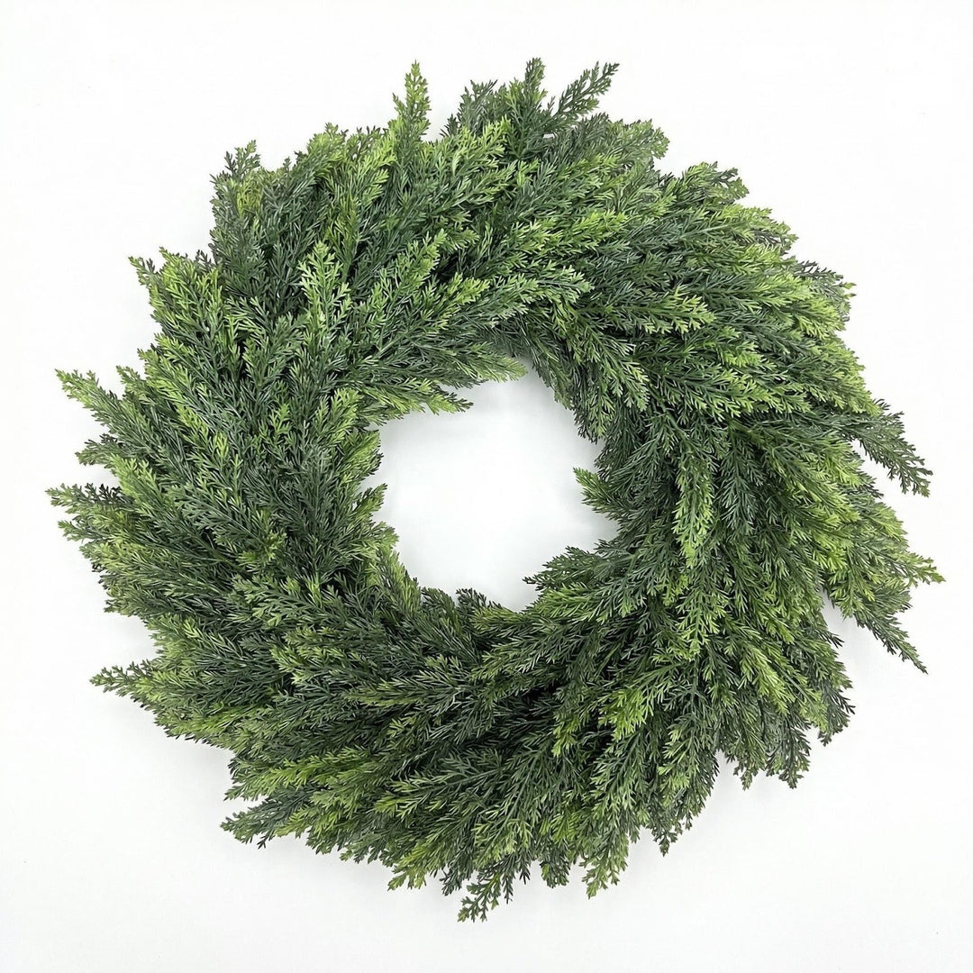 Artificial Norfolk fir wreath for wall and table
