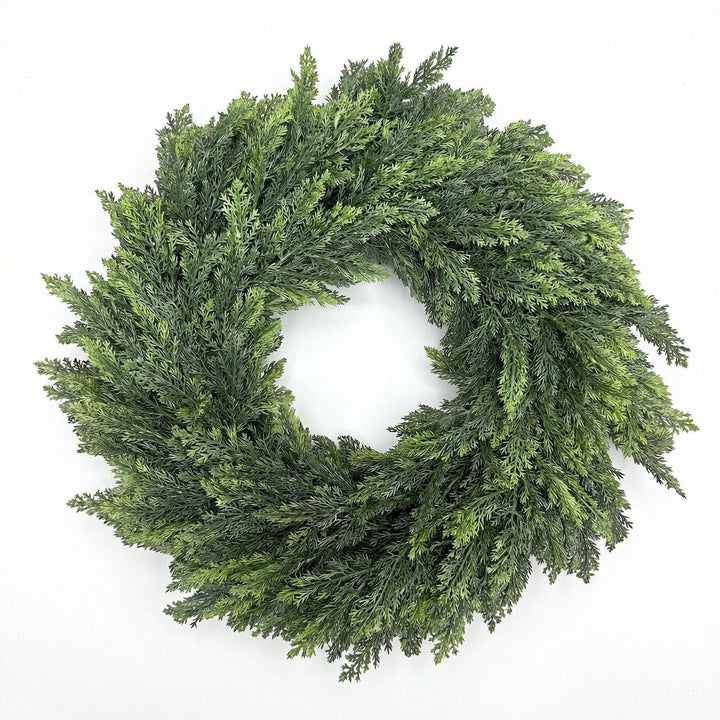 Artificial Norfolk fir wreath for wall and table
