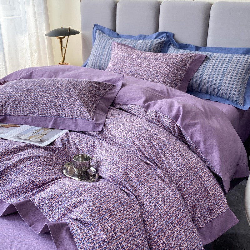 Cotton duvet cover set, brushed, European style