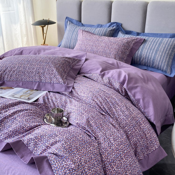Cotton duvet cover set, brushed, European style